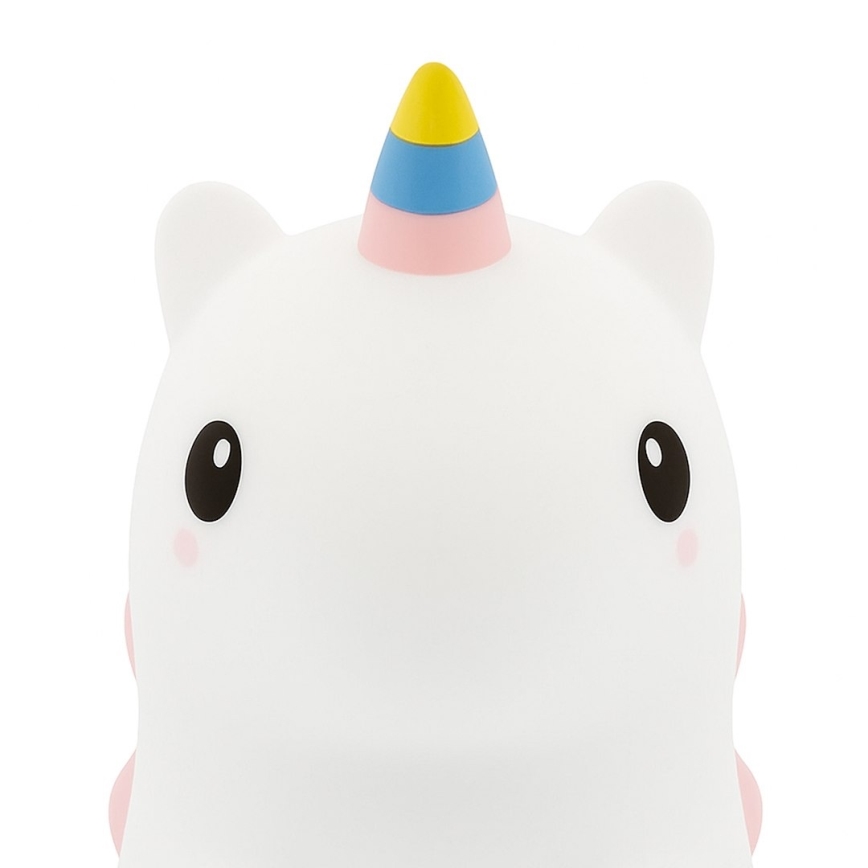 LED RGBW dæmpbar, genopladelig, berøringsbetjent natlampe til børn UNICORN LED/1W/5V 1200 mAh
