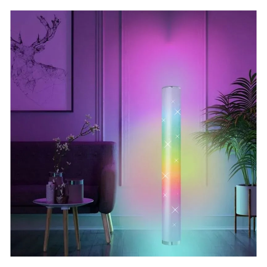 LED RGBW Dæmpbar gulvlampe LED/12W/230V + fjernbetjening