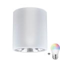 LED RGBW dæmpbar indbygningsspot JUPITER 1xE27/6,5W/230V 2700-6500K Wi-Fi Ø 13 cm hvid