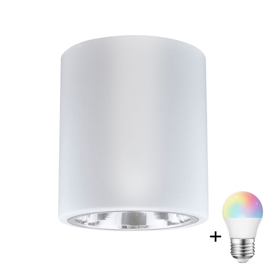 LED RGBW dæmpbar indbygningsspot JUPITER 1xE27/6,5W/230V 2700-6500K Wi-Fi Ø 13 cm hvid