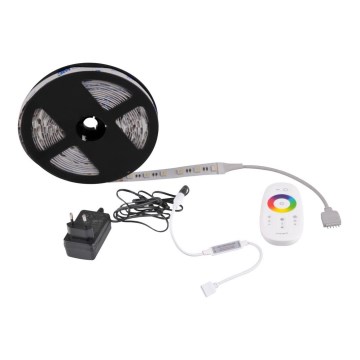 LED RGBW Dæmpbar LED-strip 3m LED/22W/24/230V + fjernbetjening