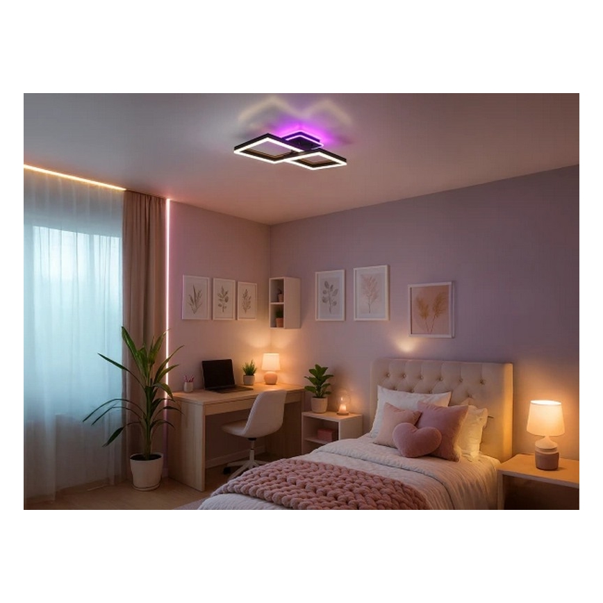 LED RGBW dæmpbar loftlampe LED/75W/230V 3000-6500K + fjernbetjening