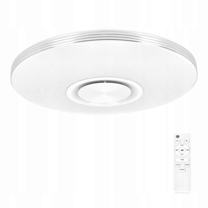 Dæmpbar LED RGBW-loftlampe med indbygget højttaler LED/60W/230V 3000-6000K Ø 40 cm hvid + fjernbetjening