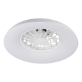 LED RGBW dæmpbar loftlampe med ventilator PLAVE PAN LED/24W/230V 3000-6500K Ø 48,5 cm hvid + fjernbetjening