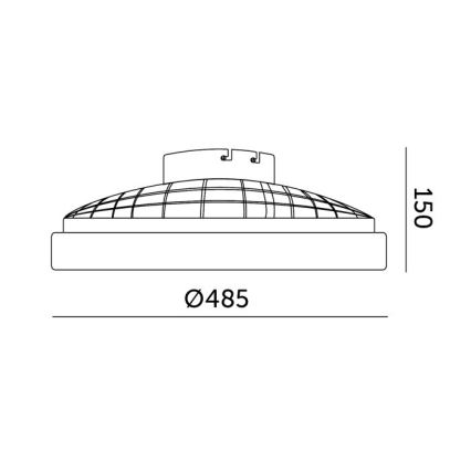 LED RGBW dæmpbar loftlampe med ventilator VENTELUX LED/48W/230V 3000/4000/6500K Ø 48,5 cm sort + fjernbetjening