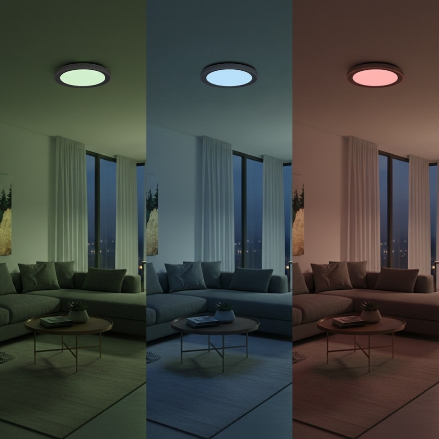 LED RGBW dæmpbar loftlampe MELO LED/36W/230V 3000-6000K Ø 39 cm hvid + fjernbetjening