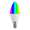 LED RGBW dæmpbar lyspære E14/5,5W/230V 3000-6500K Wi-Fi Tuya