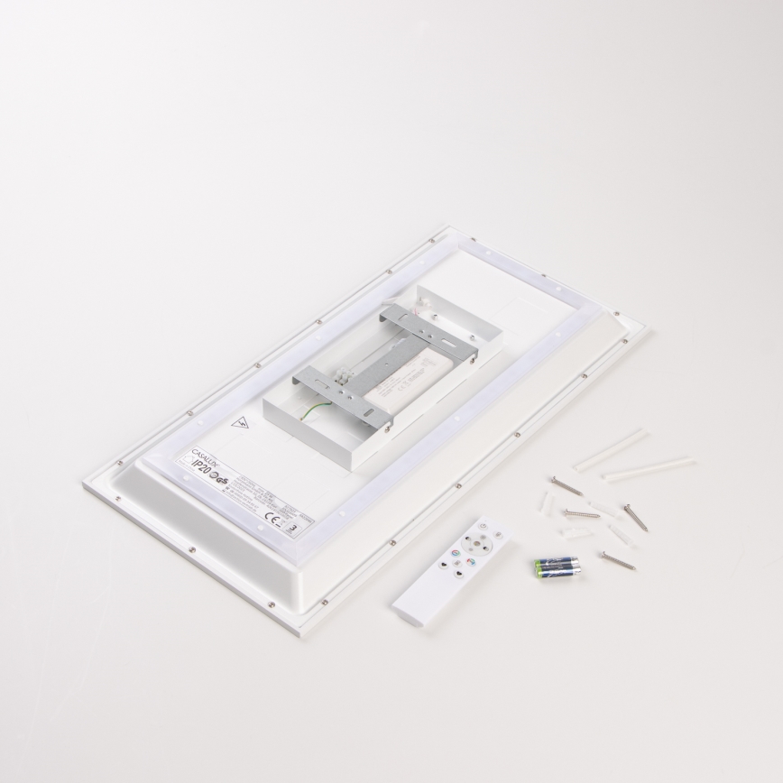 LED RGBW dæmpbart overflademonteret LED-panel/22W/230V 2700-6500K 29,5x59,5 cm + fjernbetjening