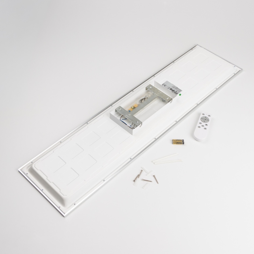 LED RGBW dæmpbar overflademonteret panel LED/13,5W/230V 3000-6500K 29,5x59,5 cm sølv + fjernbetjening