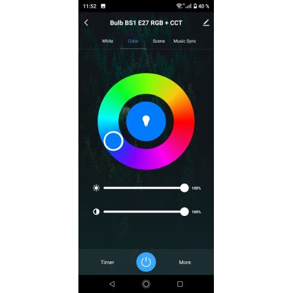 LED RGBW dæmpbar pære E27/9W/230V 3000-6500K Wi-Fi Tuya
