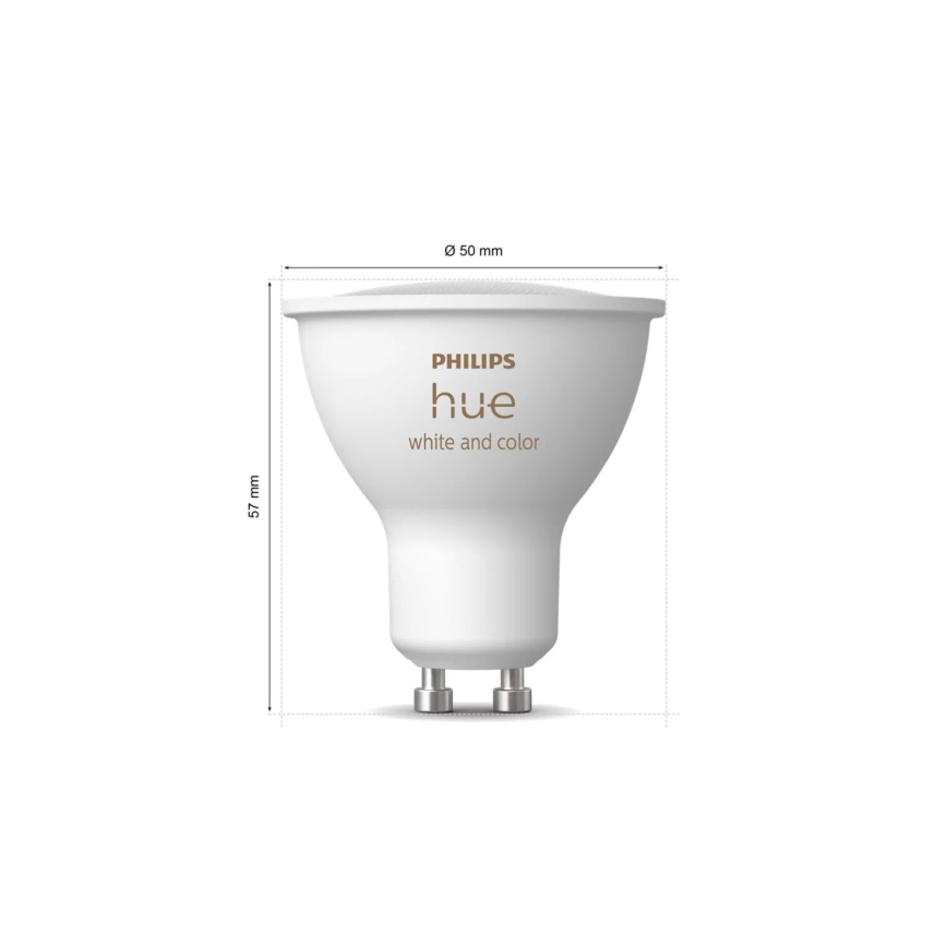 LED RGBW dæmpbar pære Philips Hue White And Color Ambiance GU10/4,2W/230V 2000-6500K