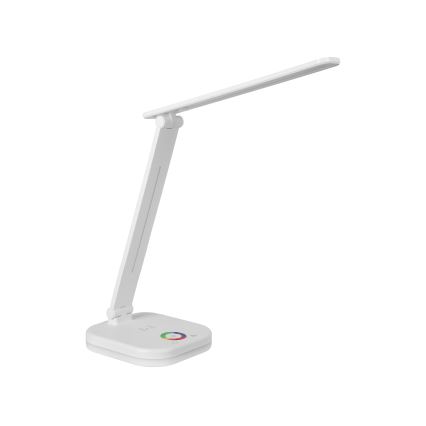 LED RGBW dæmpbar skrivebordslampe med trådløs opladning LED/7W/5V USB hvid