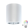 LED RGBW dæmpbar spot JUPITER 1xE27/6,5W/230V 2700-6500K Wi-Fi Ø 9,8 cm hvid
