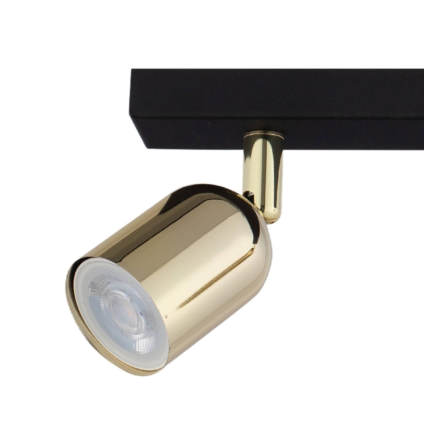 LED RGBW dæmpbar spot TOP 2xGU10/6,5W/230V 2700-6500K sort/guld