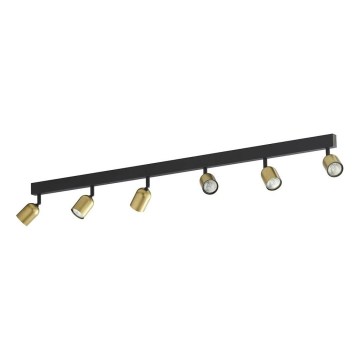 LED RGBW dæmpbar spotarmatur TOP 6xGU10/6,5W/230V 2700-6500K guld/sort