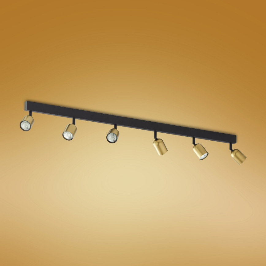 LED RGBW dæmpbar spotarmatur TOP 6xGU10/6,5W/230V 2700-6500K guld/sort