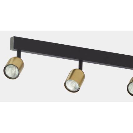 LED RGBW dæmpbar spotarmatur TOP 6xGU10/6,5W/230V 2700-6500K guld/sort