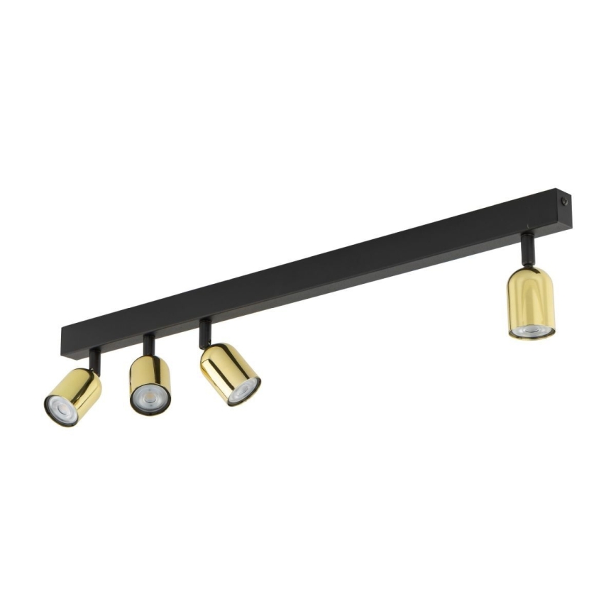 LED RGBW Dæmpbar spotlampe TOP 4xGU10/6,5W/230V 2700-6500K sort/guld