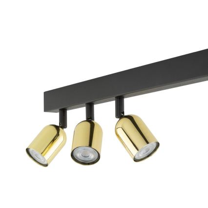 LED RGBW Dæmpbar spotlampe TOP 4xGU10/6,5W/230V 2700-6500K sort/guld