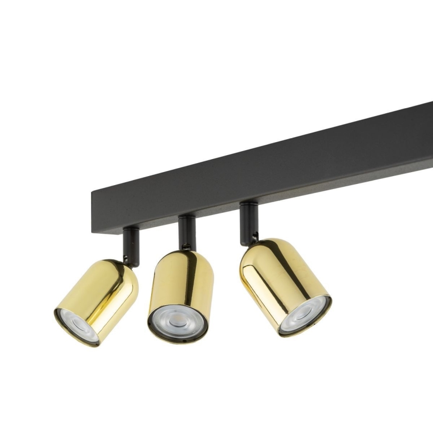 LED RGBW Dæmpbar spotlampe TOP 4xGU10/6,5W/230V 2700-6500K sort/guld