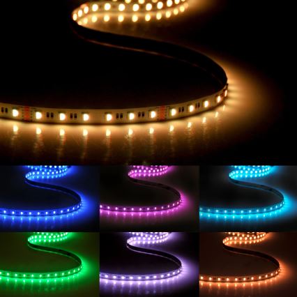 LED RGBW Dæmpbar LED-strip 3m LED/22W/24/230V + fjernbetjening