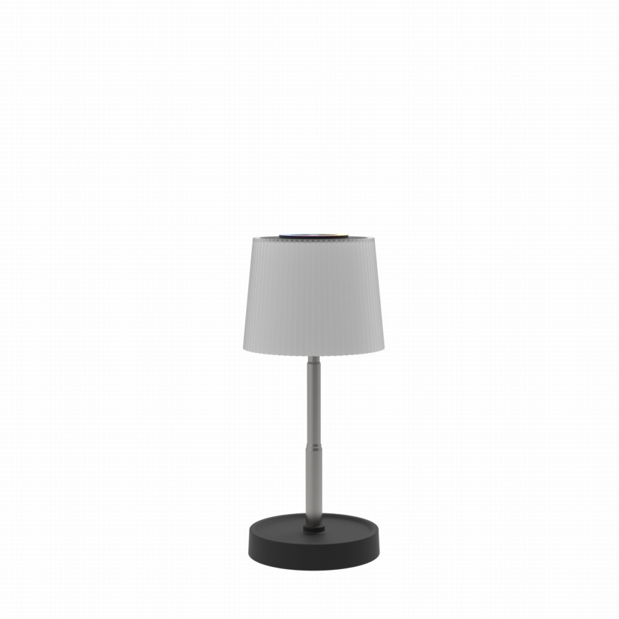 LED RGBW dæmpbar berøringsbetjent udendørs genopladelig bordlampe LED/2W/5V IP44 1200 mAh grå