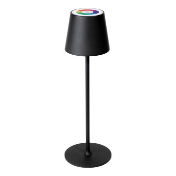 LED RGBW Dæmpbar udendørs genopladelig lampe LED/1,5W/4000 mAh 3000K IP44 sort