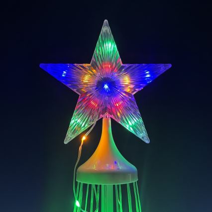 LED RGBW dæmpbar udendørs juledekoration LED/4W/230V 180 cm IP44 juletræ + fjernbetjening