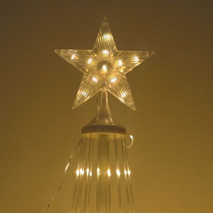 LED RGBW dæmpbar udendørs juledekoration LED/4W/230V 180 cm IP44 juletræ + fjernbetjening