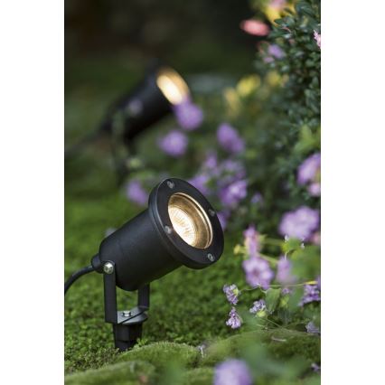 LED RGBW dæmpbar udendørs lampe BLAKE 1xGU10/4,8W/230V IP65 + fjernbetjening