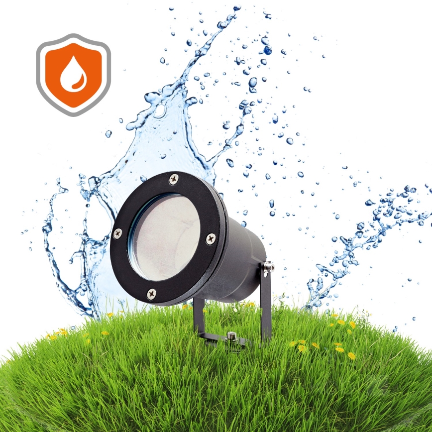 LED RGBW dæmpbar udendørs lampe BLAKE 1xGU10/4,8W/230V IP65 + fjernbetjening