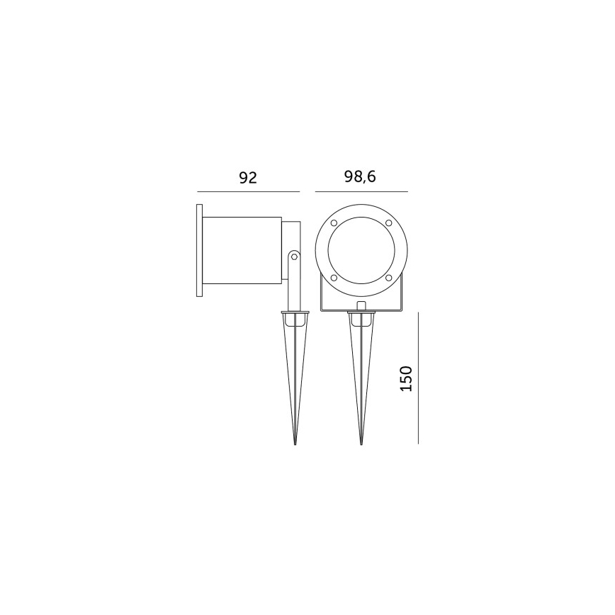 LED RGBW dæmpbar udendørs lampe BLAKE 1xGU10/4,8W/230V IP65 + fjernbetjening