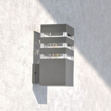 LED RGBW dæmpbar udendørs væglampe TEKSAS 1xE27/12W/230V 2700-6500K Wi-Fi IP44 antracit