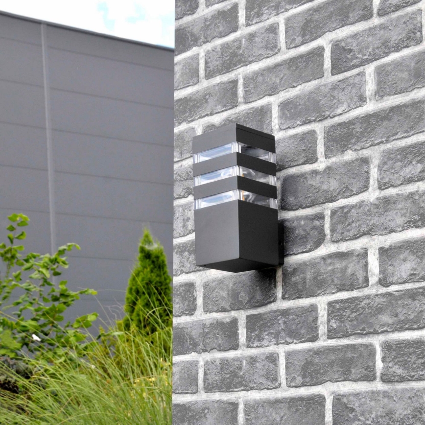 LED RGBW dæmpbar udendørs væglampe TEKSAS 1xE27/12W/230V 2700-6500K Wi-Fi IP44 antracit