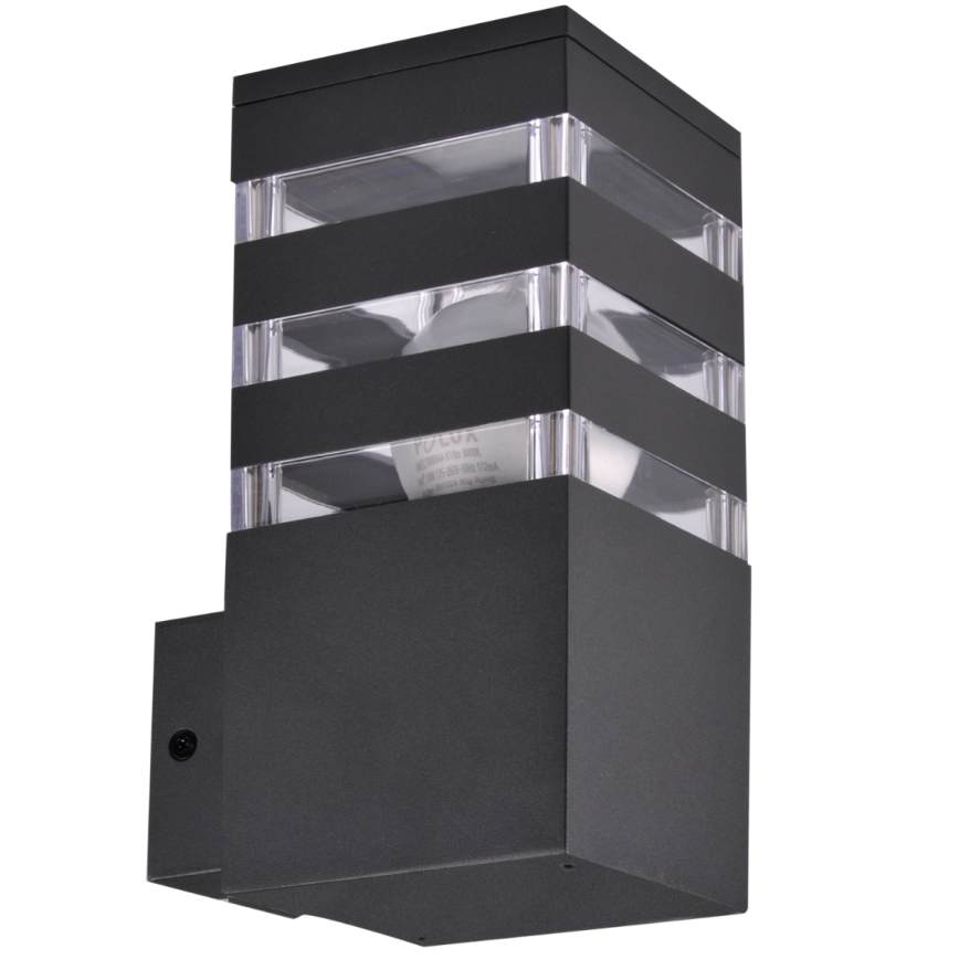 LED RGBW, dæmpbar udendørs væglampe TEKSAS 1xE27/9W/230V 2700–6500K Wi‑Fi IP44 antracit