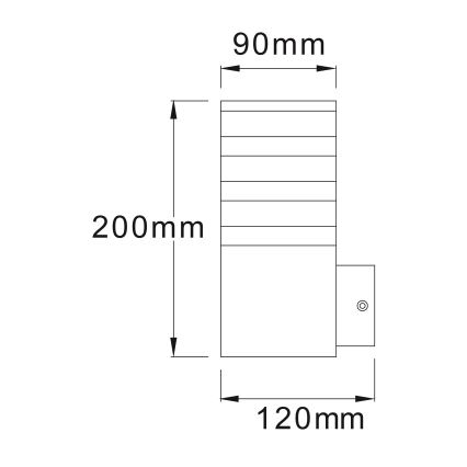 LED RGBW, dæmpbar udendørs væglampe TEKSAS 1xE27/9W/230V 2700–6500K Wi‑Fi IP44 antracit