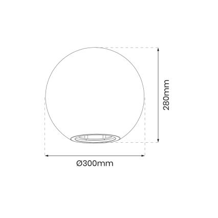 LED RGBW Dæmpbar udendørslampe GLOBO 1xE27/12W/230V 2700-6500K Ø 30 cm IP44 Wi-Fi