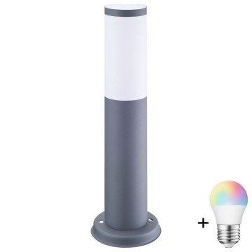 LED RGBW Dæmpbar udendørslampe OSLO 1xE27/6,5W/230V 2700-6500K Wi-Fi 45 cm IP44 antracit