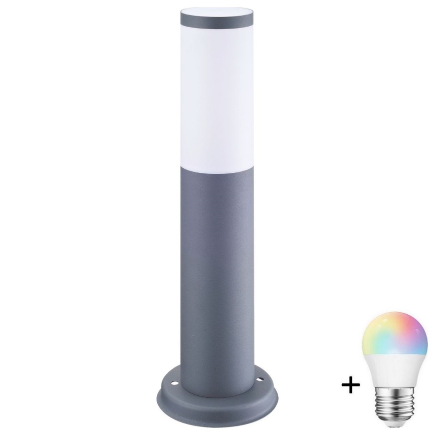 LED RGBW Dæmpbar udendørslampe OSLO 1xE27/6,5W/230V 2700-6500K Wi-Fi 45 cm IP44 antracit