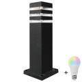 LED RGBW dæmpbar udendørslampe TEKSAS 1xE27/12W/230V 2700-6500K 44 cm IP44 antracit