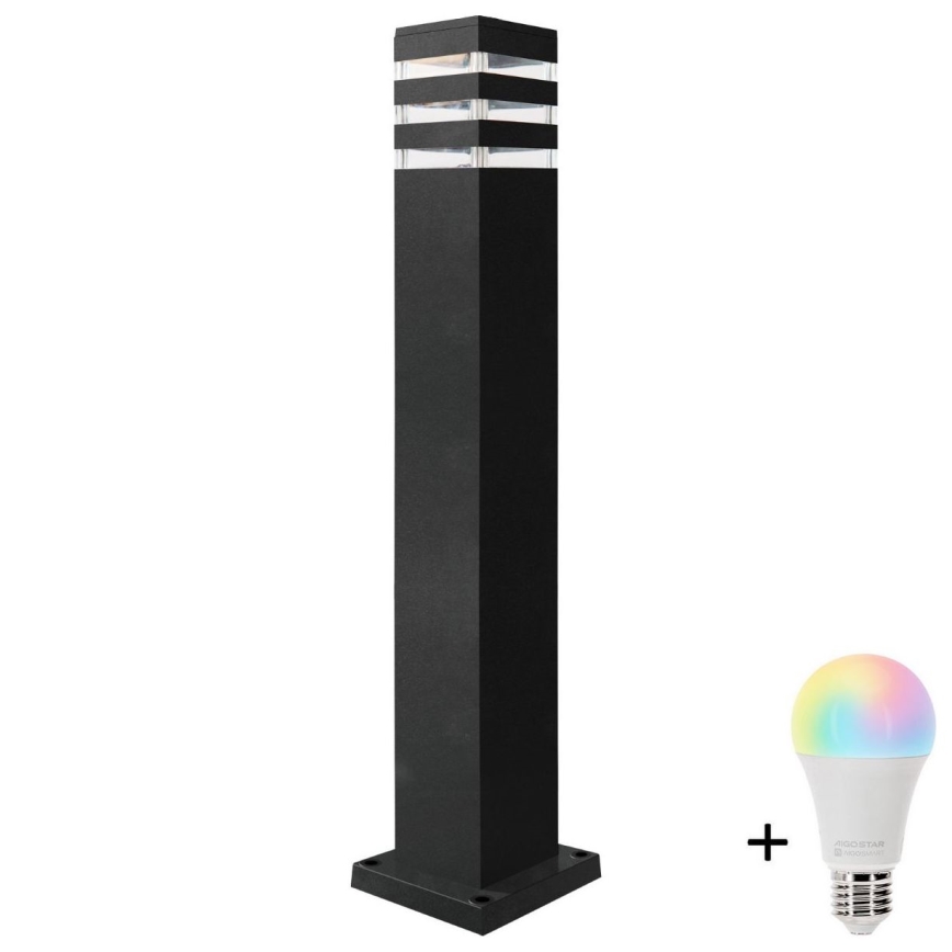 LED RGBW Dæmpbar udendørslampe TEKSAS 1xE27/12W/230V 2700-6500K Wi-Fi 74 cm IP44 antracit