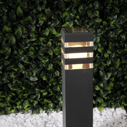 LED RGBW dæmpbar udendørslampe TEKSAS 1xE27/9W/230V 2700-6500K Wi-Fi 44 cm IP44 antracit