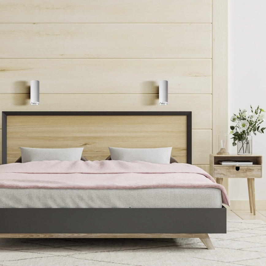 LED RGBW dæmpbar væglampe til badeværelset TURYN 1xGU10/4,8W/230V 3000K IP44 hvid + fjernbetjening