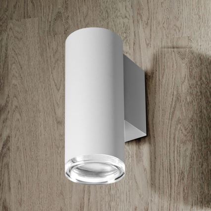 LED RGBW dæmpbar væglampe til badeværelset TURYN 1xGU10/4,8W/230V 3000K IP44 hvid + fjernbetjening
