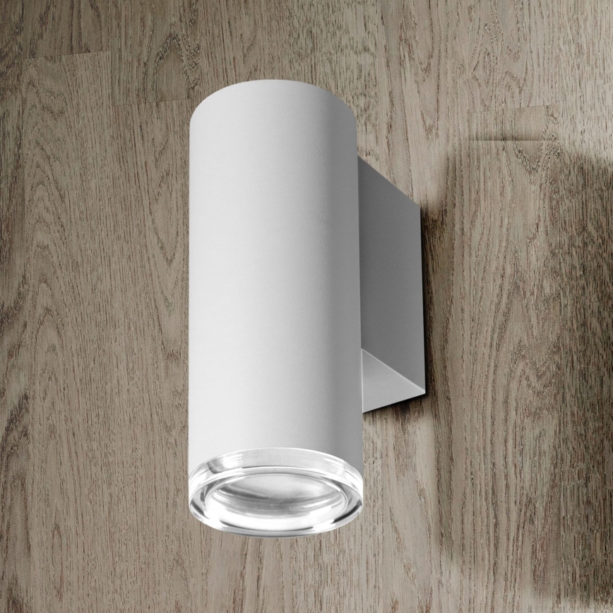 LED RGBW dæmpbar væglampe til badeværelset TURYN 1xGU10/4,8W/230V 3000K IP44 hvid + fjernbetjening
