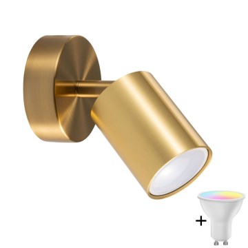 LED RGBW dæmpbar vægspot GOLDI 1xGU10/6,5W/230V 2700-6500K Wi-Fi guld