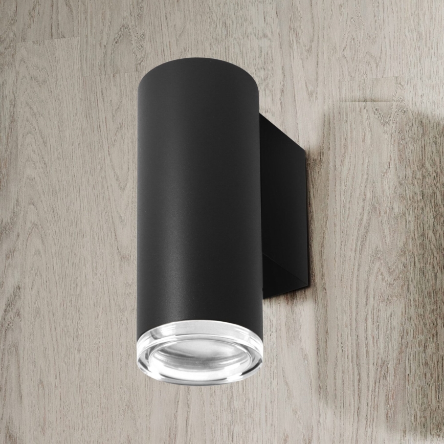 LED RGBW Dæmpbart badeværelses væglampe TURYN 1xGU10/6,5W/230V 2700-6500K Wi-Fi IP44 sort