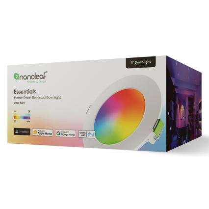 Nanoleaf - LED RGBW Dæmpbart indbygningsspot ESSENTIALS LED/6W/230V 2700-6500K CRI 90 Wi-Fi