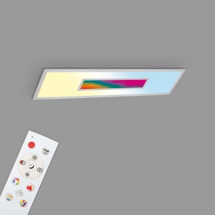 Dæmpbart LED RGBW-panel LED/20W/230V 3000-6500K 25x100 cm sølv + fjernbetjening