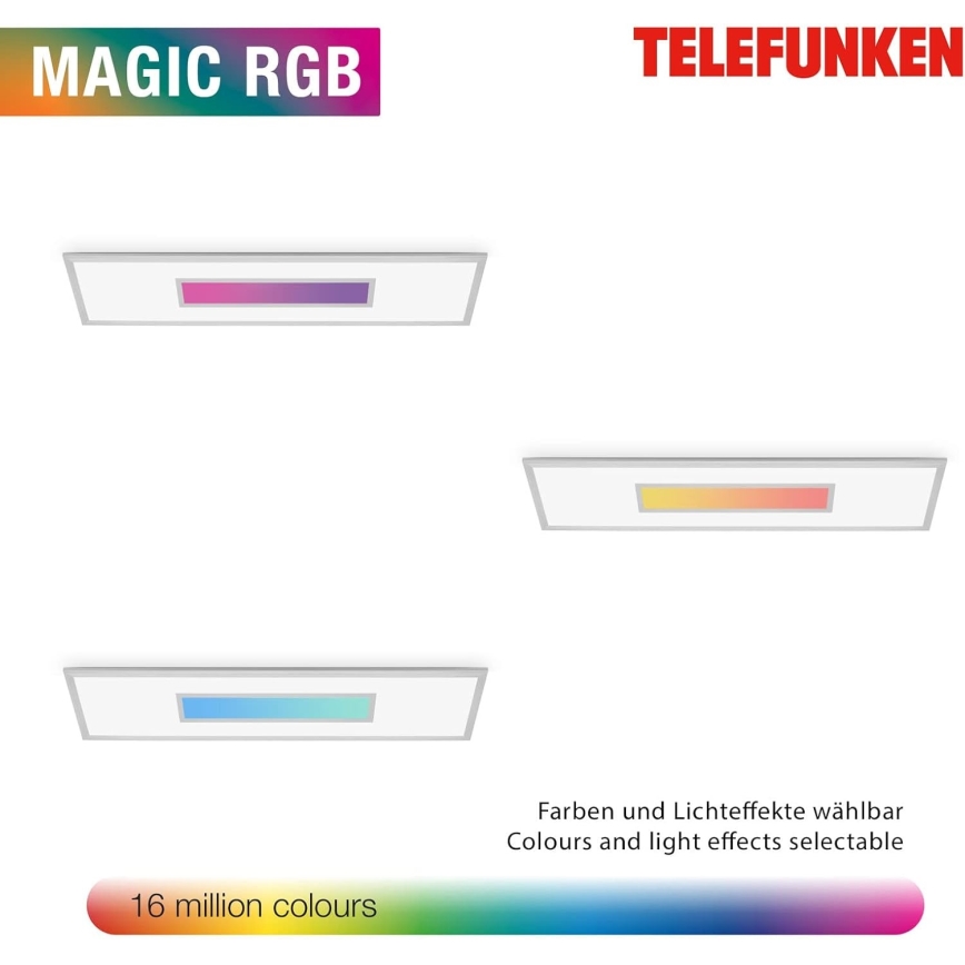 Dæmpbart LED RGBW-panel LED/20W/230V 3000-6500K 25x100 cm sølv + fjernbetjening